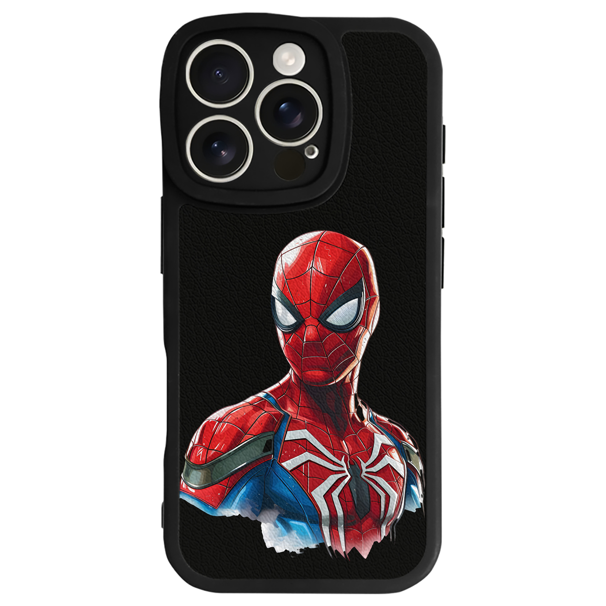 Spider Man スパイダーマン 【iPhone 16シリーズ対応】シリコンスマホケース（レザー調） 材質：シリコン